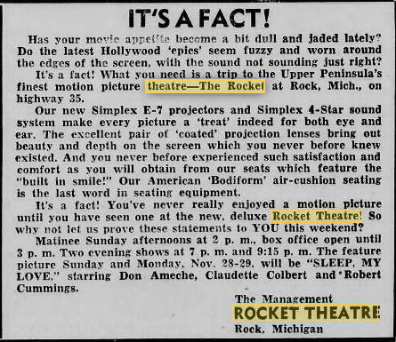 Rocket Theater - Nov 27 1948 Ad (newer photo)